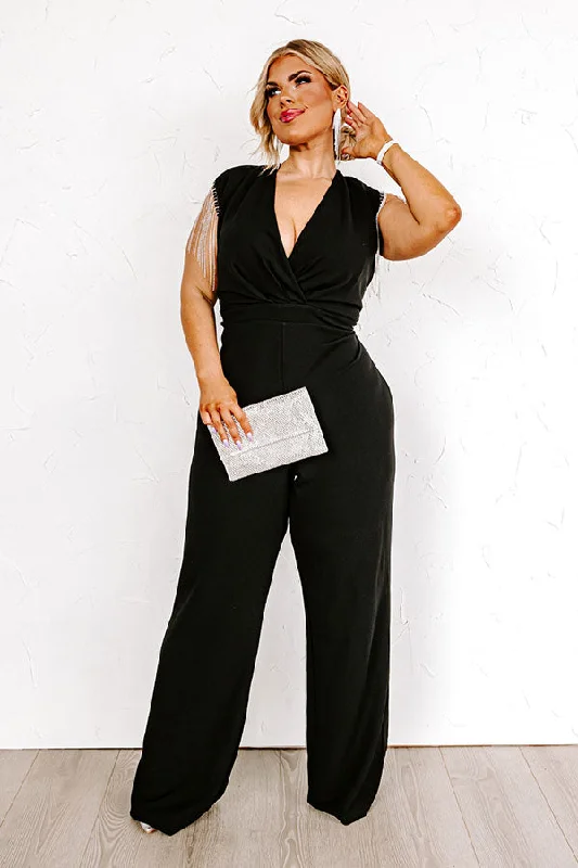 "Sustainable and eco - friendly women's dresses"Barcelona Nights Jumpsuit Curves