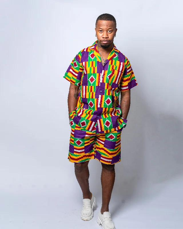 "Seasonal Sale: Save Big on Women's Dresses for Every Occasion"Blake Ankara Men Shorts | Purple and Yellow African Print "Seasonal Sale: Save Big on Women's Dresses for Every Occasion"Blake Ankara Men Shorts | Purple and Yellow African Print