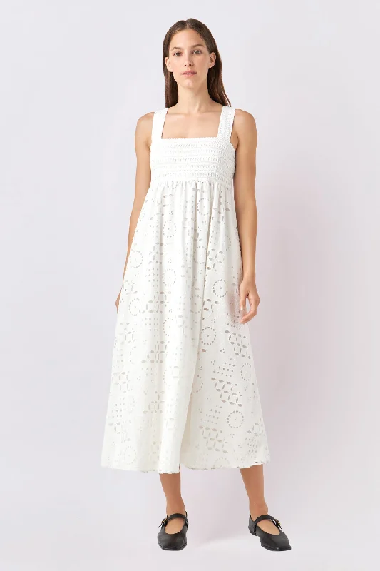 "Red dresses for women to make a bold statement"Broderie  Anglaise Maxi Dress