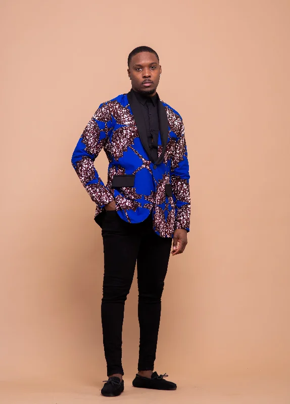 "Smart casual dresses for women for work - to - weekend transitions"Caleb Ankara Men Blazer | Blue African Print