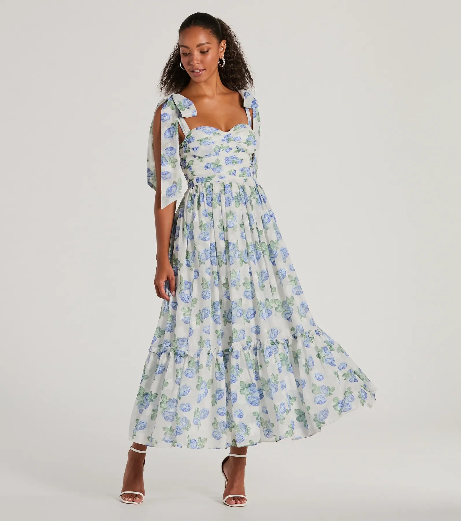 "Flash Sale: Grab Your Favorite Women's Dresses at Unbeatable Prices!"Clara Sweetheart Floral Chiffon Midi Formal Dress "Flash Sale: Grab Your Favorite Women's Dresses at Unbeatable Prices!"Clara Sweetheart Floral Chiffon Midi Formal Dress