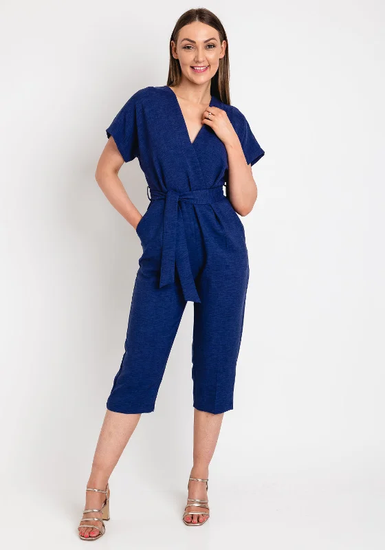 "Bohemian - style women's dresses for music festivals"Closet London Wrap Jumpsuit, Navy