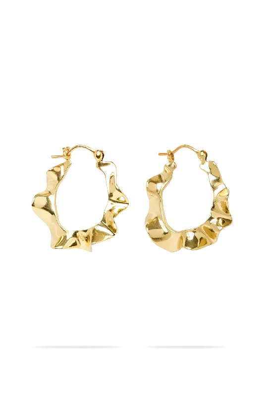 "Elegant wedding guest dresses for women under $100"Coral Mini Scrunch Hoop