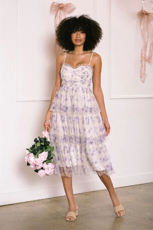 "Short dresses for women for a night out clubbing"Elizabeth Tiered Midi Dress