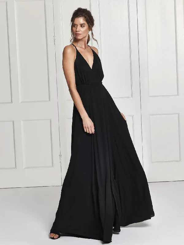 "Ruffled dresses for women for added femininity"Evelyn wrap dress - Black