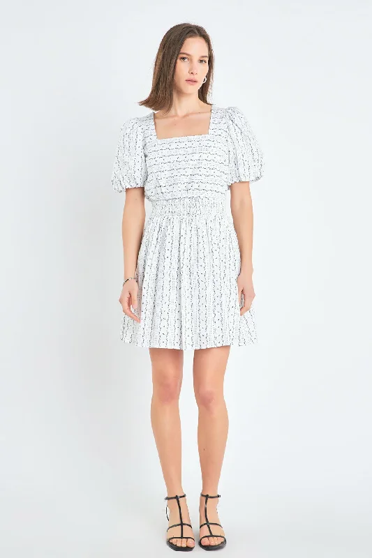 "Designer - inspired women's evening dresses"Floral Print Cotton Mini Dress