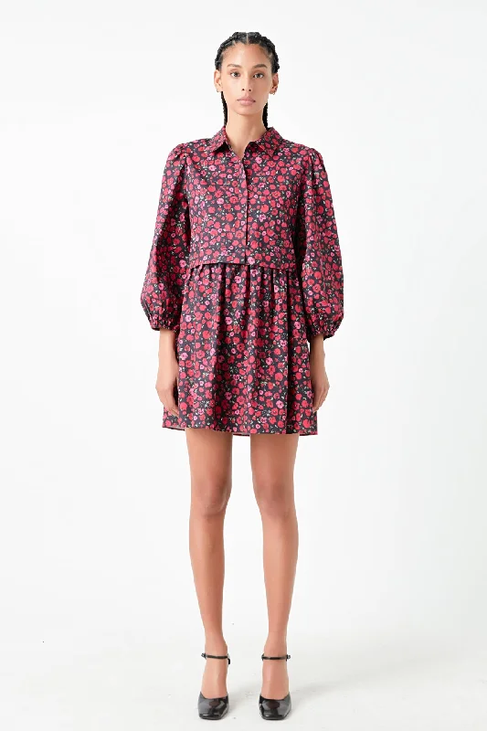 "Graduation dresses for women to celebrate in style"Floral Shirt Mini Dress