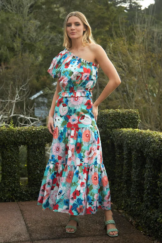 "Midi dresses for women with unique patterns"Harper Blue Floral Maxi Skirt