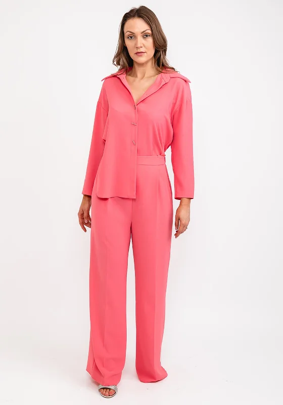 "Chiffon dresses for women with a flowy and light feel"Kameya Faux Two Piece Jumpsuit, Pink