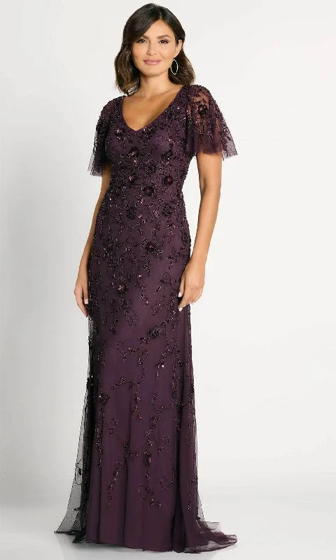 "Sleeveless dresses for women during hot summer days"La Valleta LV6105 - Flutter Sleeve Ornate Evening Dress "Sleeveless dresses for women during hot summer days"La Valleta LV6105 - Flutter Sleeve Ornate Evening Dress