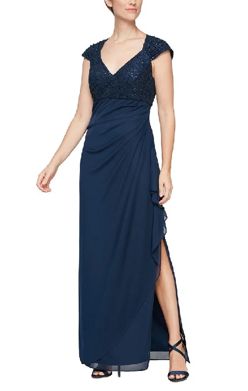 "Limited - Time Offer: Up to 50% Off on Women's Dresses!"Cap Sleeve Empire Waist Dress with Corded Lace Bodice Detail & Cascade Mesh Skirt "Limited - Time Offer: Up to 50% Off on Women's Dresses!"Cap Sleeve Empire Waist Dress with Corded Lace Bodice Detail & Cascade Mesh Skirt