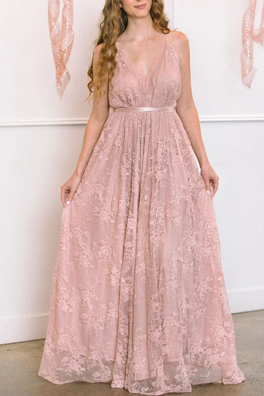 "Maxi dresses for women to wear in the fall"Lucia Lace Maxi Dress