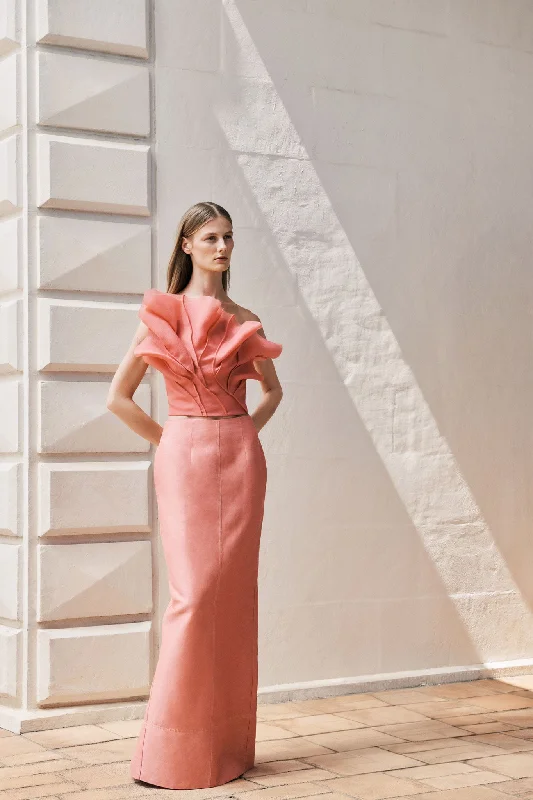 "Boho wedding dresses for women for a free - spirited vibe"Mary Column Maxi Skirt