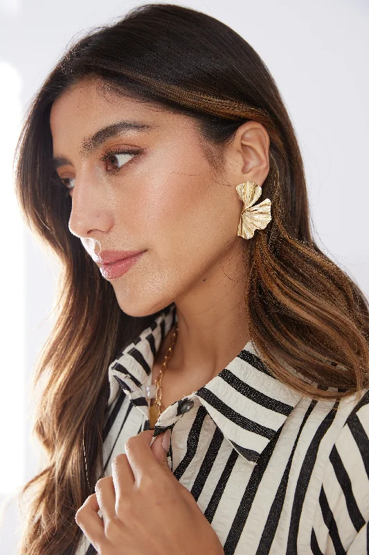"VIP Sale: Extra 15% Off on Women's Dresses for Our Loyal Customers"Nettie Textured Ginko Leaf Earrings "VIP Sale: Extra 15% Off on Women's Dresses for Our Loyal Customers"Nettie Textured Ginko Leaf Earrings