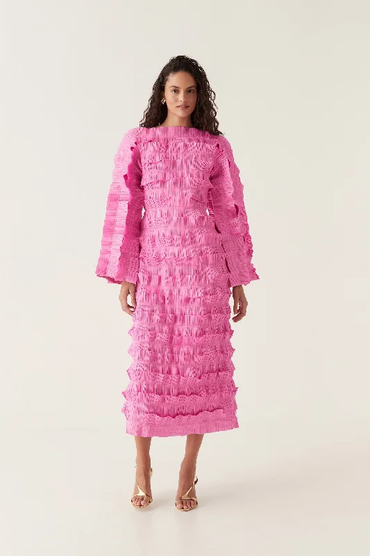 "A - line dresses for women to flatter the figure"Palladium Ruffled Midi Dress