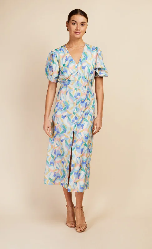"Exclusive Discount: 30% Off All Women's Dresses for a Limited Period"Pastel Print Button Front Midi Dress by Vogue Williams "Exclusive Discount: 30% Off All Women's Dresses for a Limited Period"Pastel Print Button Front Midi Dress by Vogue Williams