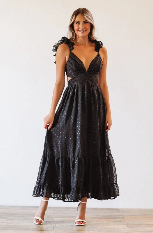 "T - shirt dresses for women for ultimate comfort"Play For Keeps Maxi Gown - Black "T - shirt dresses for women for ultimate comfort"Play For Keeps Maxi Gown - Black