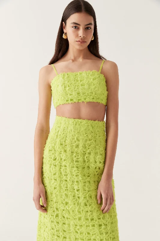 "Bohemian - style women's dresses for music festivals"Quintette Textured Bralette