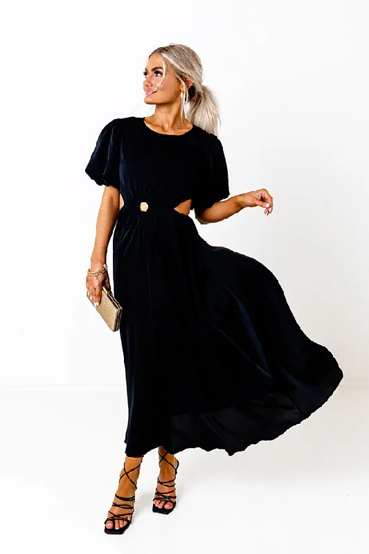 "Maxi dresses for women to wear in the fall"Radiant Rhythms Cut Out Midi