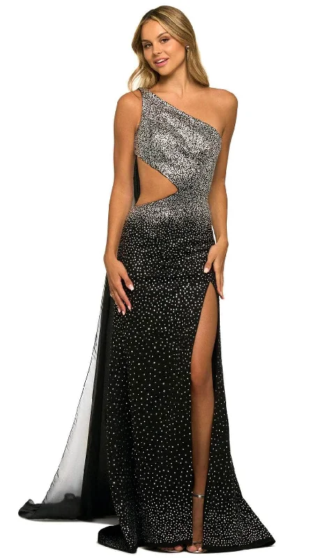 "Black dresses for women for a classic and timeless appearance"Sherri Hill 55318 - Beaded Cascade Prom Dress