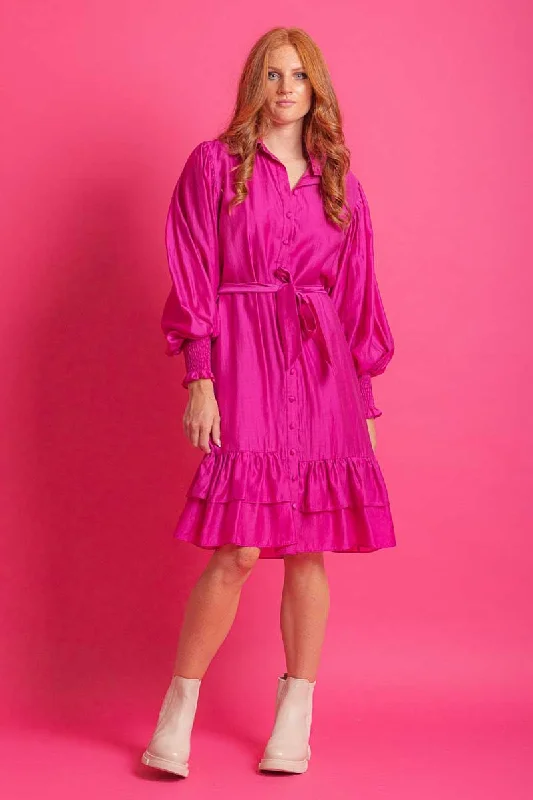"Flash Sale: Grab Your Favorite Women's Dresses at Unbeatable Prices!"Steph Midi Shirt Dress Pink "Flash Sale: Grab Your Favorite Women's Dresses at Unbeatable Prices!"Steph Midi Shirt Dress Pink