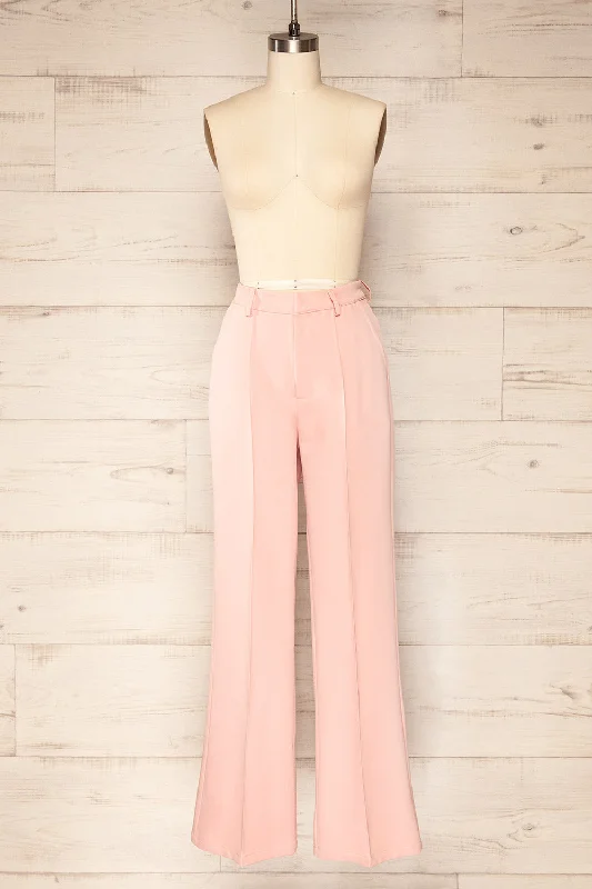 "Beach wedding dresses for women for a laid - back ceremony"Turbine Pink | Solid Stitch Wide Leg Trousers "Beach wedding dresses for women for a laid - back ceremony"Turbine Pink | Solid Stitch Wide Leg Trousers