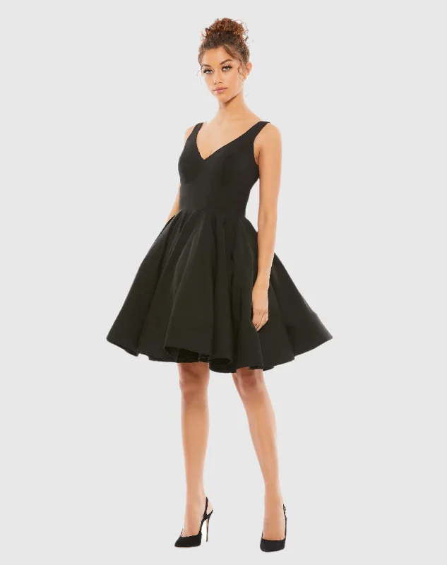 Y2K mini dressesV Neck Fit & Flare Mini Dress