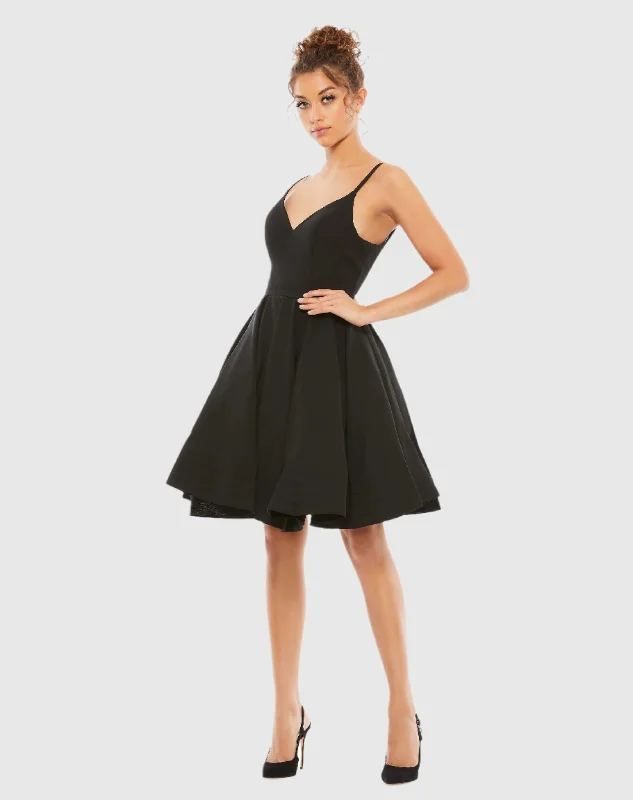 plaid mini dressesLow Back A-Line Party Dress