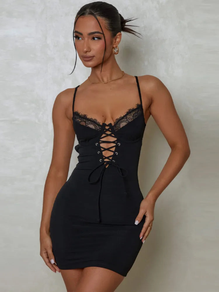 breathable mini dressesFashionSierra - Black Hollow Out Lace Sleeveless Mini Dress Lace Dress breathable mini dressesFashionSierra - Black Hollow Out Lace Sleeveless Mini Dress Lace Dress