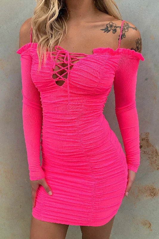 Valentine's Day mini dressesMalone Dress - Hot Pink