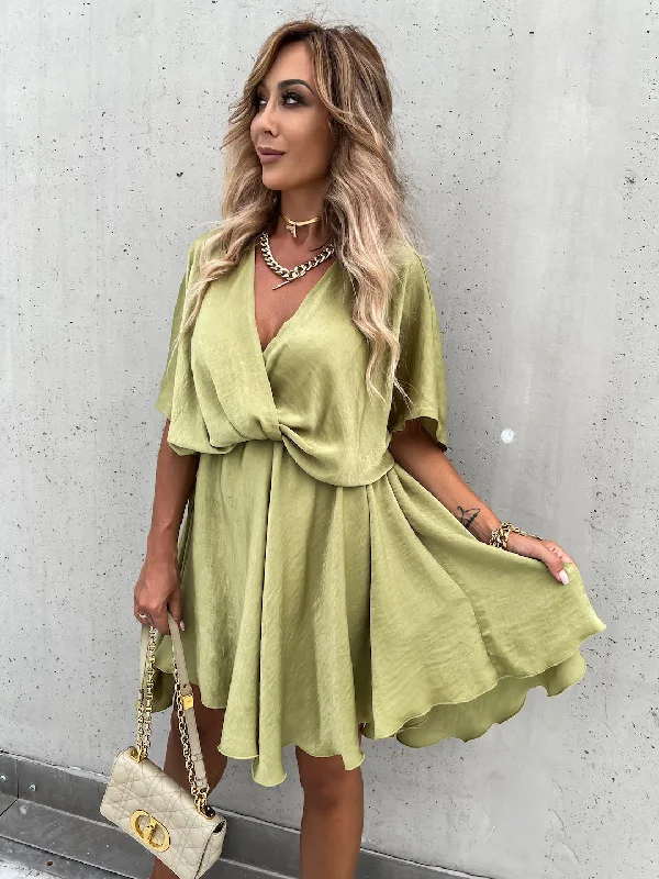high low hem mini dressesOnly The Lucky Plunge Cape Dress