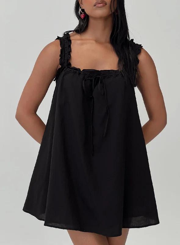 gray mini dressesSwing Mini Dress Black Petite