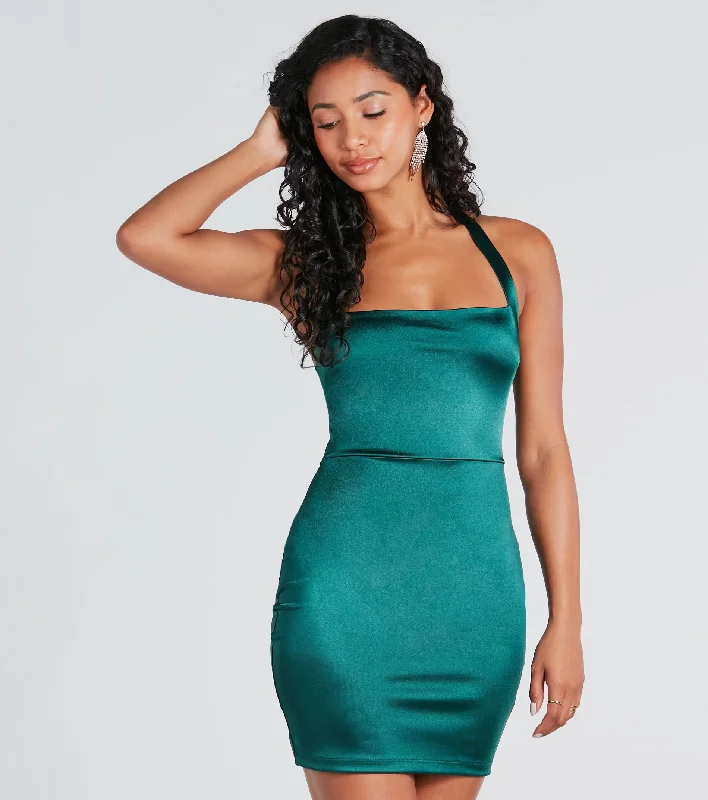 custom made mini dressesUnforgettable Entrance Satin Mini Dress