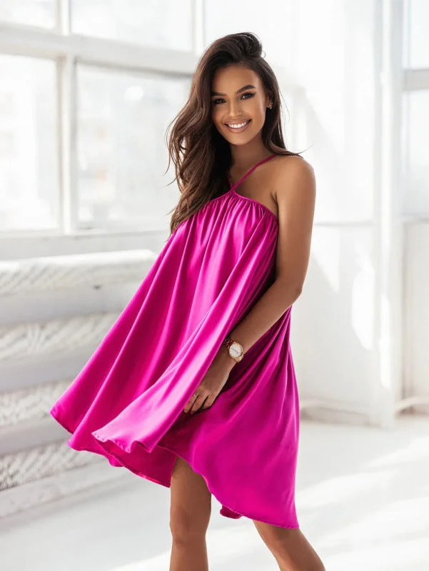 custom made mini dressesWomen's suspender sexy backless full swing dress